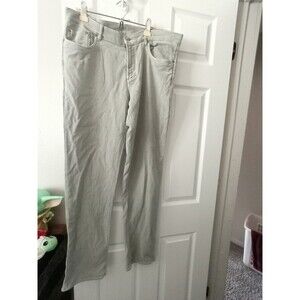 Faherty Brand Pants Men's 36 Gray Mid-Rise Stretch Terry 5-Pocket Slim Straight
